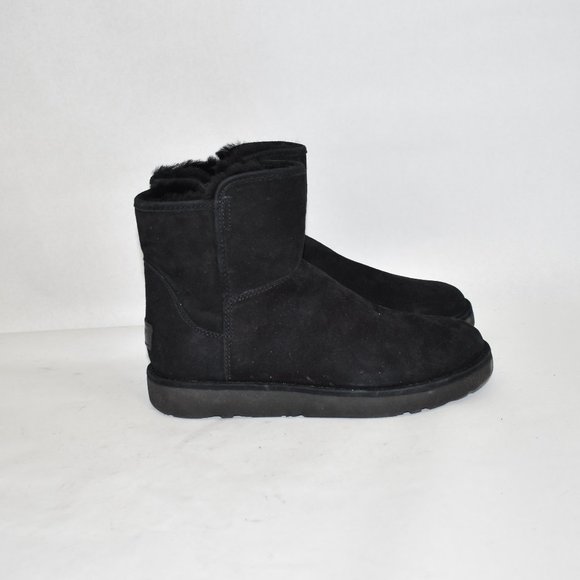 UGG Abree II Sheepskin Mini Boot BLACK 6 (SE7 - Picture 3 of 8